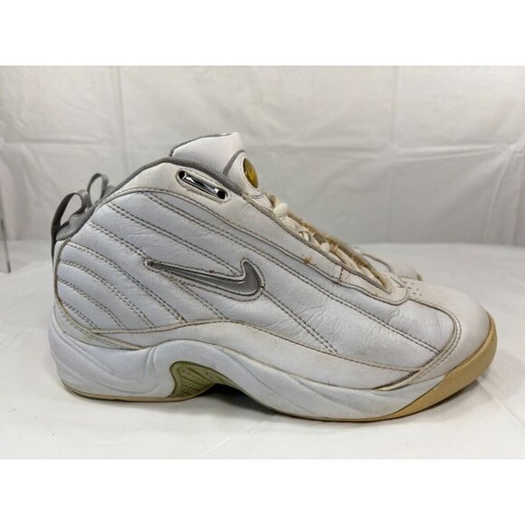 VINTAGE NIKE white Swoosh Y2K SHOES SIZE 7 - Picture 1 of 12